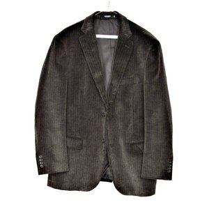 Dockers Mens Corduroy Blazer Sport Coat Cotton Cord Jacket Charcoal 44R